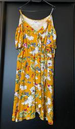 jurk met geel patroon, Kleding | Dames, Jurken, Verzenden, Geel, Maat 46/48 (XL) of groter, Zo goed als nieuw