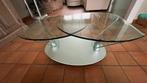 DESIGN SALONTAFEL RAY, Huis en Inrichting, Ophalen, Zo goed als nieuw, Ovaal, Glas