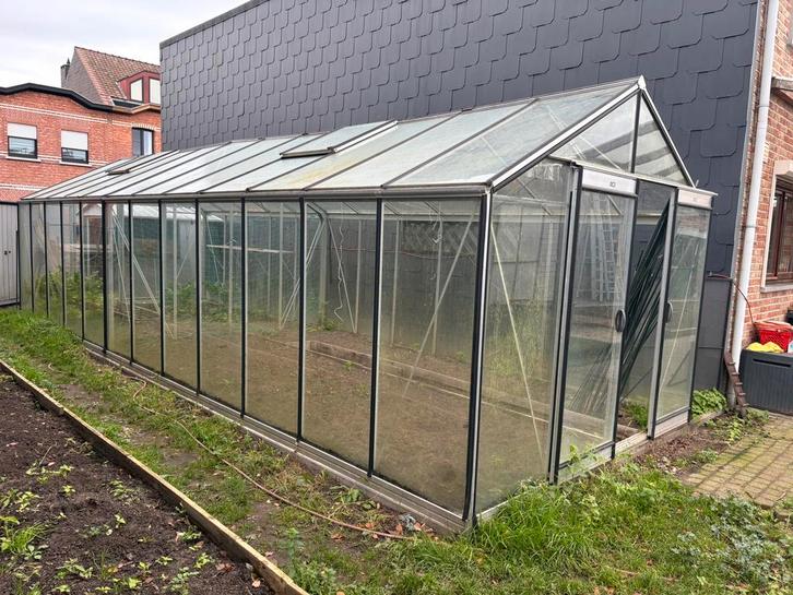 Tuinkast serre 9,, Tuin en Terras, Kassen, Gebruikt, Aluminium, Glas, Ophalen