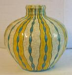 stijlzuivere art deco Boch Keramis Catteau blauw geel 167, Antiek en Kunst, Verzenden