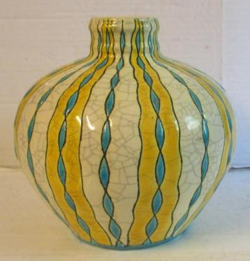 stijlzuivere art deco Boch Keramis Catteau blauw geel 167 beschikbaar voor biedingen