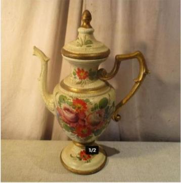 Belle vieille cruche italienne peinte - 44 cm