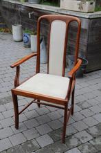 Vintage teakhouten fauteuil, te restaureren, Antiek en Kunst, Antiek | Meubels | Stoelen en Sofa's, Ophalen of Verzenden