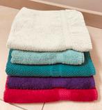 5 badkamer handdoeken 95x50 cm in verschillende kleuren, Gebruikt, Ophalen of Verzenden, Handdoek, Overige kleuren