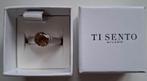 Zilveren ring 925 'TI SENTO' (als nieuw), Bijoux, Sacs & Beauté, Bagues, Comme neuf, Brun, 17 à 18, Argent