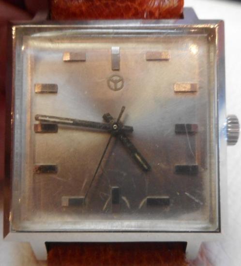 16) Rodania carré mécanique vintage, calibre AS 1714 17 rubi, Handtassen en Accessoires, Edelstenen, Gebruikt, Ophalen of Verzenden