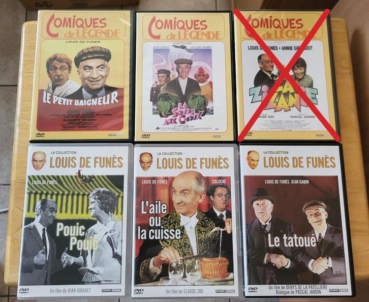 Lot DVD Louis de Funès, Cd's en Dvd's, Dvd's | Komedie, Zo goed als nieuw, Boxset, Alle leeftijden, Ophalen