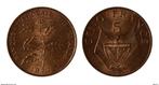 10606 * RWANDA  5 frank 1977 * F D C, Postzegels en Munten, Munten | België, Verzenden