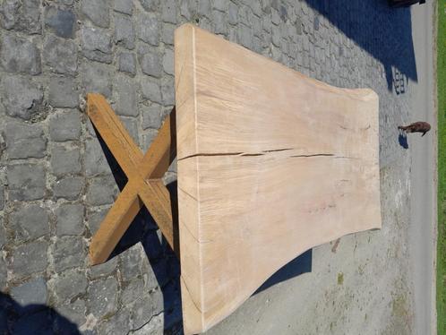 Boomstamtafel, Huis en Inrichting, Tafels | Eettafels, Zo goed als nieuw, 100 tot 150 cm, 200 cm of meer, Vijf personen of meer