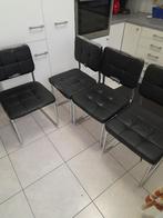 Keukenstoelen zwart, Huis en Inrichting, Ophalen, Gebruikt, Zwart, Vier