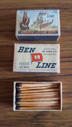 Boîte d'allumettes en bois Ben Line Europe et Extrême-Orient, Collections, Comme neuf, Boîtes ou marques d'allumettes, Enlèvement ou Envoi