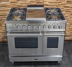 🔥Luxe Fornuis Boretti 90 cm rvs + rvs 2 ovens frytop, Elektronische apparatuur, Fornuizen, 60 cm of meer, Ophalen of Verzenden