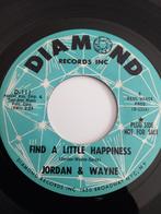 JORDAN & WAYNE. FIND A LITTLE HAPPINESS. VG POPCORN 45T, Utilisé, Enlèvement ou Envoi