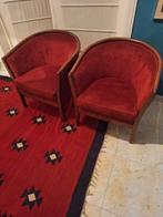 Paar clubstoelen van alcantara, Huis en Inrichting, Ophalen