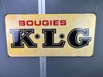 Origineel KLG Bougies emaille reclamebord 98X48 cm, Ophalen of Verzenden, Zo goed als nieuw, Reclamebord