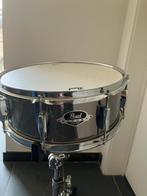 Pearl snare drum met stand (zilverkleurig), Muziek en Instrumenten, Ophalen, Zo goed als nieuw, Pearl