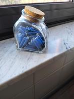 Glazen pot met inktvullingen voor vulpen, 10cm hoog, Divers, Ecriture, Enlèvement ou Envoi