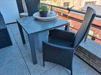 Tuintafel en 3 stoelen waarvan de rugleuning plat kan, Tuin en Terras, Ophalen, Zo goed als nieuw