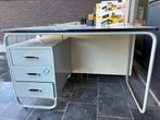 Metalen school lessenaar / bureau, Huis en Inrichting, Ophalen, Gebruikt, Bureau
