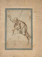 Onvermelde Italiaanse Maker 17e eeuw inkttekening "Paulus", Antiquités & Art, Art | Dessins & Photographie, Enlèvement