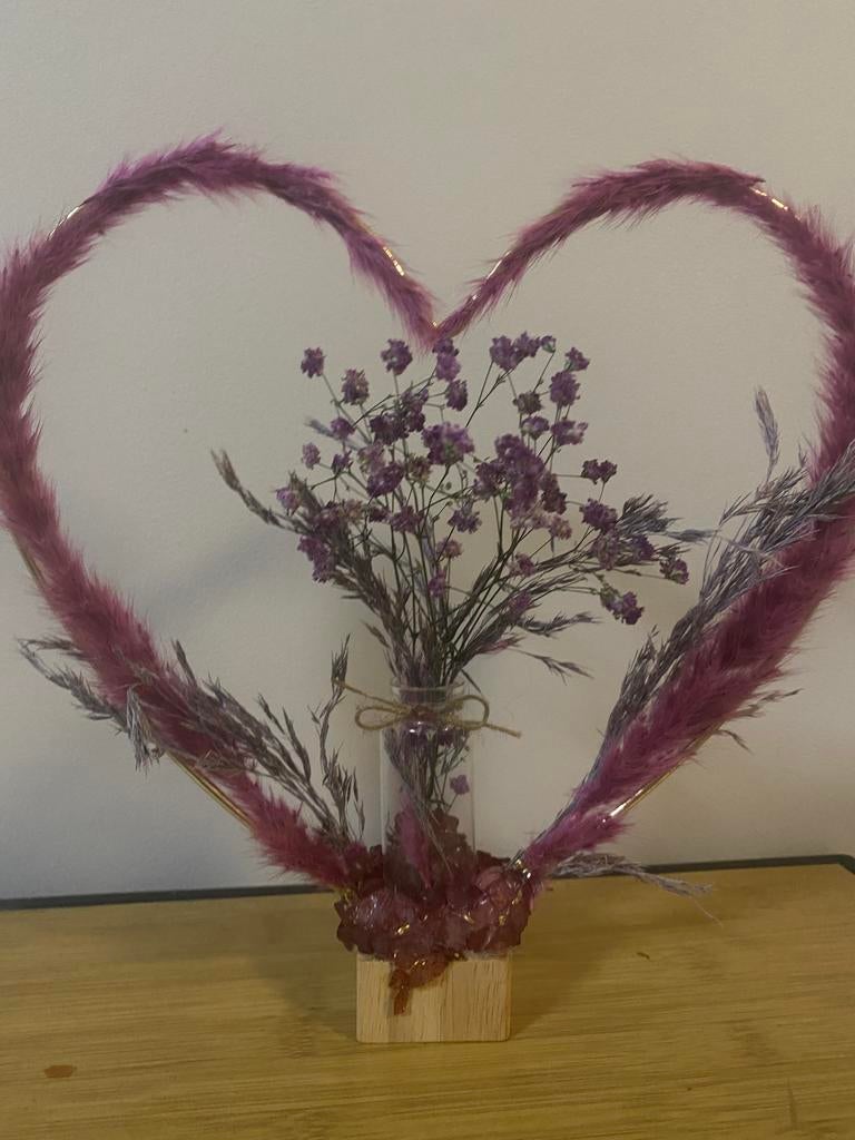 Valentijnsdagcadeau, vaas, gedroogde bloemen, Enlèvement, Neuf