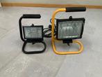 2 spots 1 x 400 W 1 x 150 W, Ophalen, Gebruikt, Met statief, Lamp met armatuur
