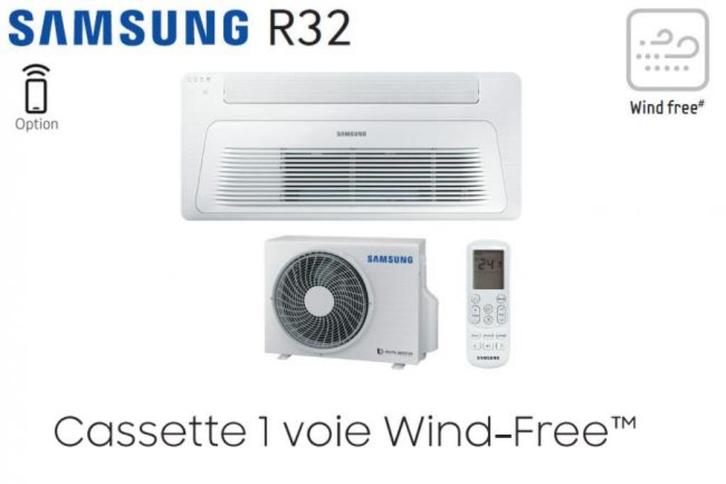 Airco Samsung - Cassette Wind-Free 1-weg, Elektronische apparatuur, Airco's, Nieuw, Plafondventilator, Minder dan 60 m³, 3 snelheden of meer