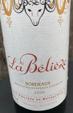 Vin-La Bélière-Bordeaux-2000-Baron Philippe de Rothschild, Pleine, France, Enlèvement ou Envoi, Vin rouge