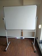 Whiteboard op wielen dubbelzijdig draaibaar 120x90cm, Diversen, Schoolborden, Ophalen, Gebruikt, Whiteboard