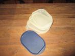 Tupperware beleg dozen stapeldozen met deksel, Ophalen of Verzenden, Gebruikt, Blauw, Schaal