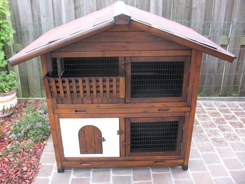Konijnenhok H.119cm. B.130cm. L. 100cm. In perfecte staat., Dieren en Toebehoren, Knaagdieren en Konijnen | Hokken en Kooien, Nieuw