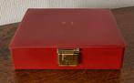 vintage rode leren juwelendoos, Gebruikt, Rood, Accessoires