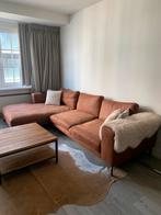 Suede zetel/sofa cognac, Huis en Inrichting, Ophalen, Zo goed als nieuw