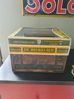 Oude koekjesdoos en deksel van De Beuckelaer, Verzamelen, Blikken, Koek(jes), Gebruikt, Ophalen of Verzenden