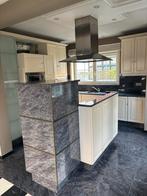 Volledige keuken met toestellen Siemens, Ophalen, Gebruikt, Graniet of Steen, Crème