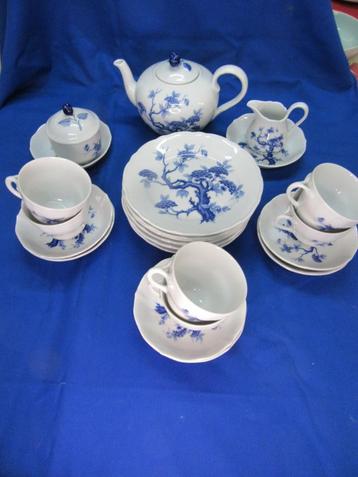 Vintage Bavaria theeservies met Chinees decor uit 1950 beschikbaar voor biedingen