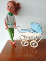 Doucet. Mini vintage poppenwagen. Jaren 50., Verzamelen, Poppen, Ophalen of Verzenden, Gebruikt, Pop