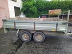 Aanhangwagen dubbelas geremd 1500 kg laadvermogen, Auto diversen, Aanhangers en Bagagewagens, Ophalen, Gebruikt
