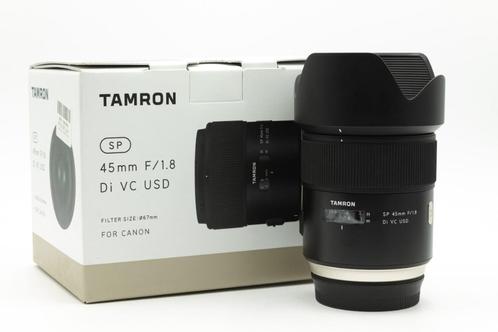 Tamron SP 45 mm F/1.8 Di VC USD - Canon-houder + Extra's, Audio, Tv en Foto, Foto | Lenzen en Objectieven, Zo goed als nieuw, Standaardlens