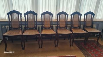 6 Louis Philippe stoelen mahonie, stokhout  beschikbaar voor biedingen