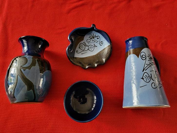 4 keramiek van Thomas Buxo, Antiek en Kunst, Antiek | Keramiek en Aardewerk, Verzenden