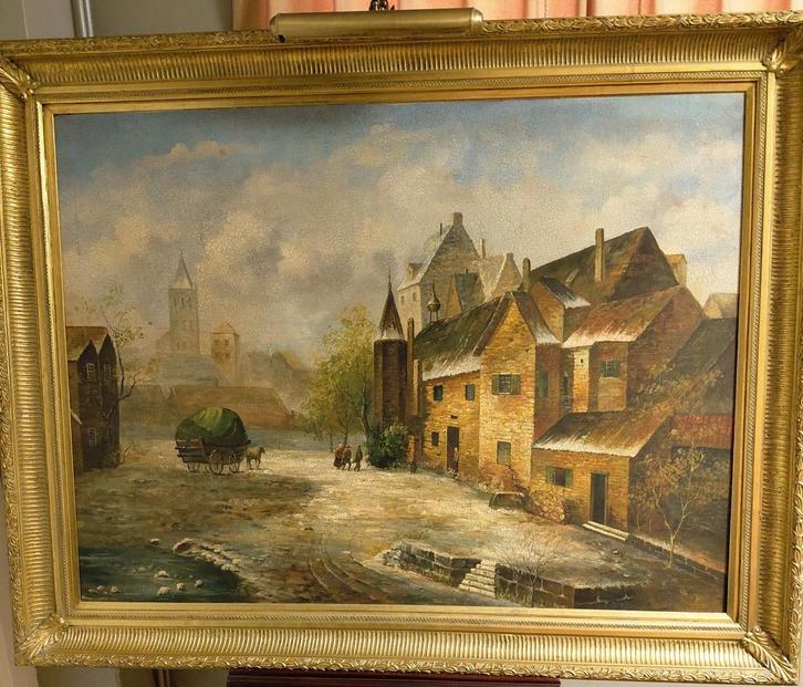 Oud schilderij op doek, niet gesigneerd, Antiek en Kunst, Kunst | Schilderijen | Klassiek, Ophalen