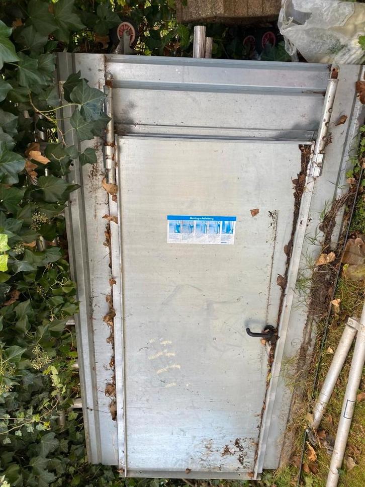 Porte provisoire chantier acier galvanisé, Doe-het-zelf en Bouw, Bouwketen en Schaftketen, Gebruikt, Ophalen