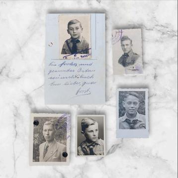 Duitse WO2 Hitlerjugend pasfoto's grouping  beschikbaar voor biedingen