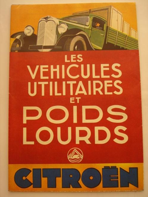 Citroën VU/Poids Lourds 1933 fac simile 1993 Brochure Catalo, Boeken, Auto's | Folders en Tijdschriften, Zo goed als nieuw, Citroën