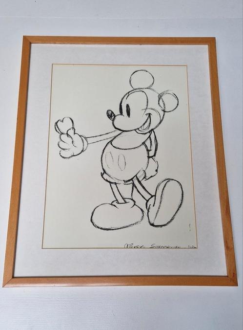 Sérigraphie Mickey Mouse Rouleau Compresseur 1934, Antiquités & Art, Art | Lithographies & Sérigraphies, Enlèvement ou Envoi