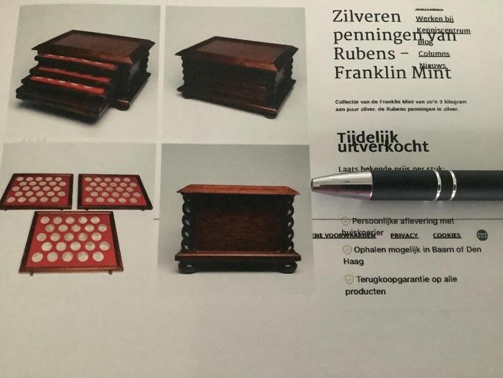Zilveren penningen van Rubens Franklin Mint, Postzegels en Munten, Munten | België, Setje, Zilver, Zilver, Ophalen