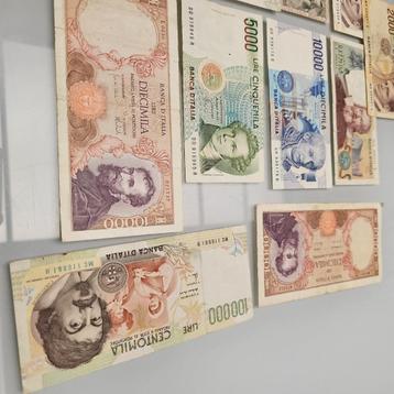 Bankbiljetten taliaanse / Luxemburg / DDR bankbiljetten