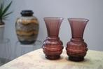 Paar glazen vaas van Doyen Floralie vintage art deco 1930, Ophalen of Verzenden