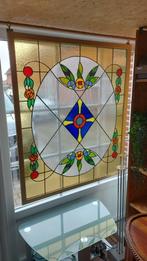 Prachtig loodglas in kader, Antiek en Kunst, Antiek | Glaswerk en Kristal, Ophalen